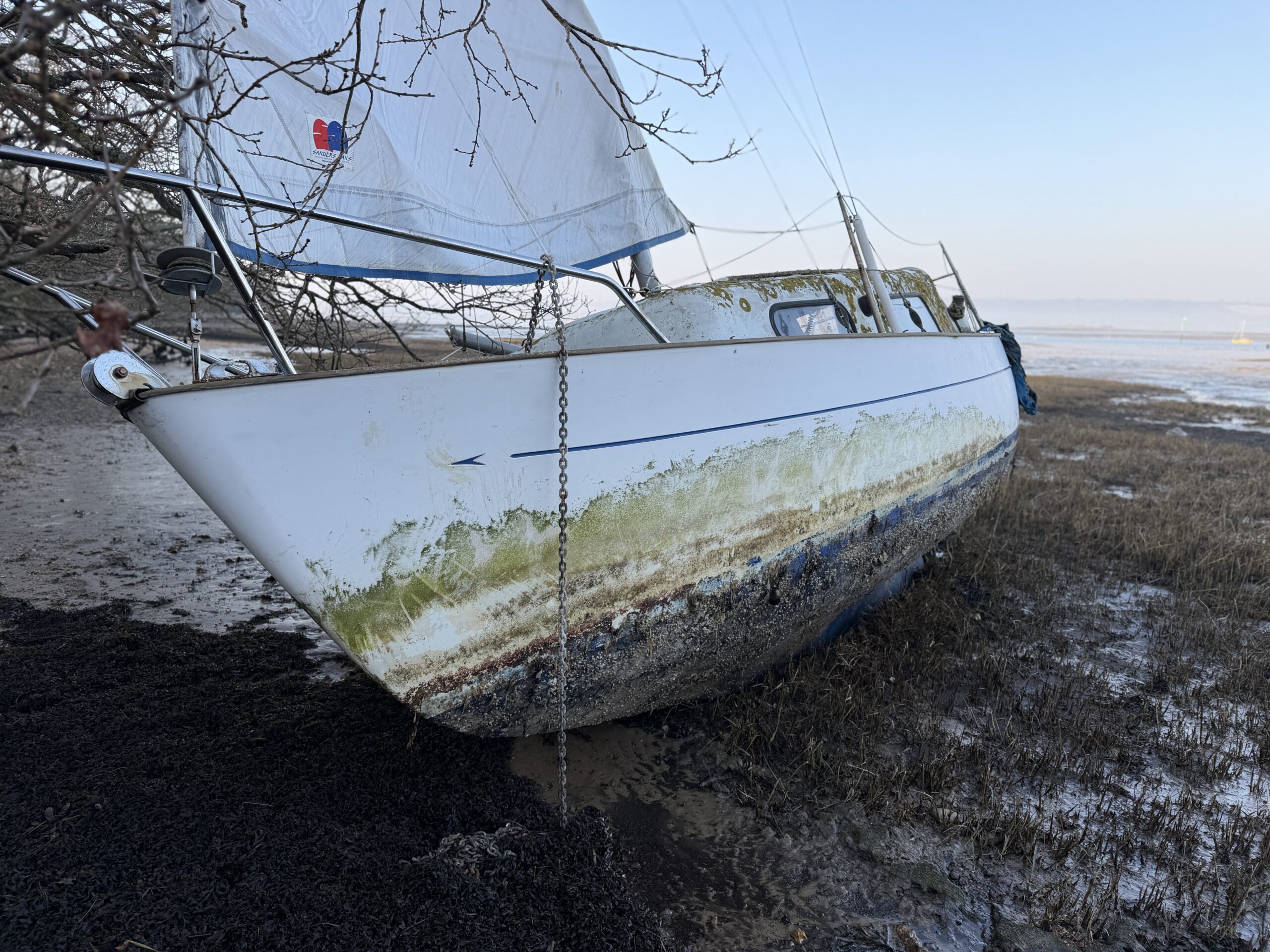 Abandoned Yacht in Portsmouth Harbour